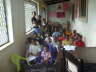 The nursery school children at the home
